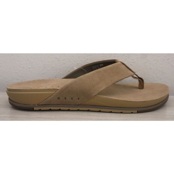 REEF Men's Sz 11D Tan Suede Leather Ojai Flip-Flop Sandals - Picture 7 of 11